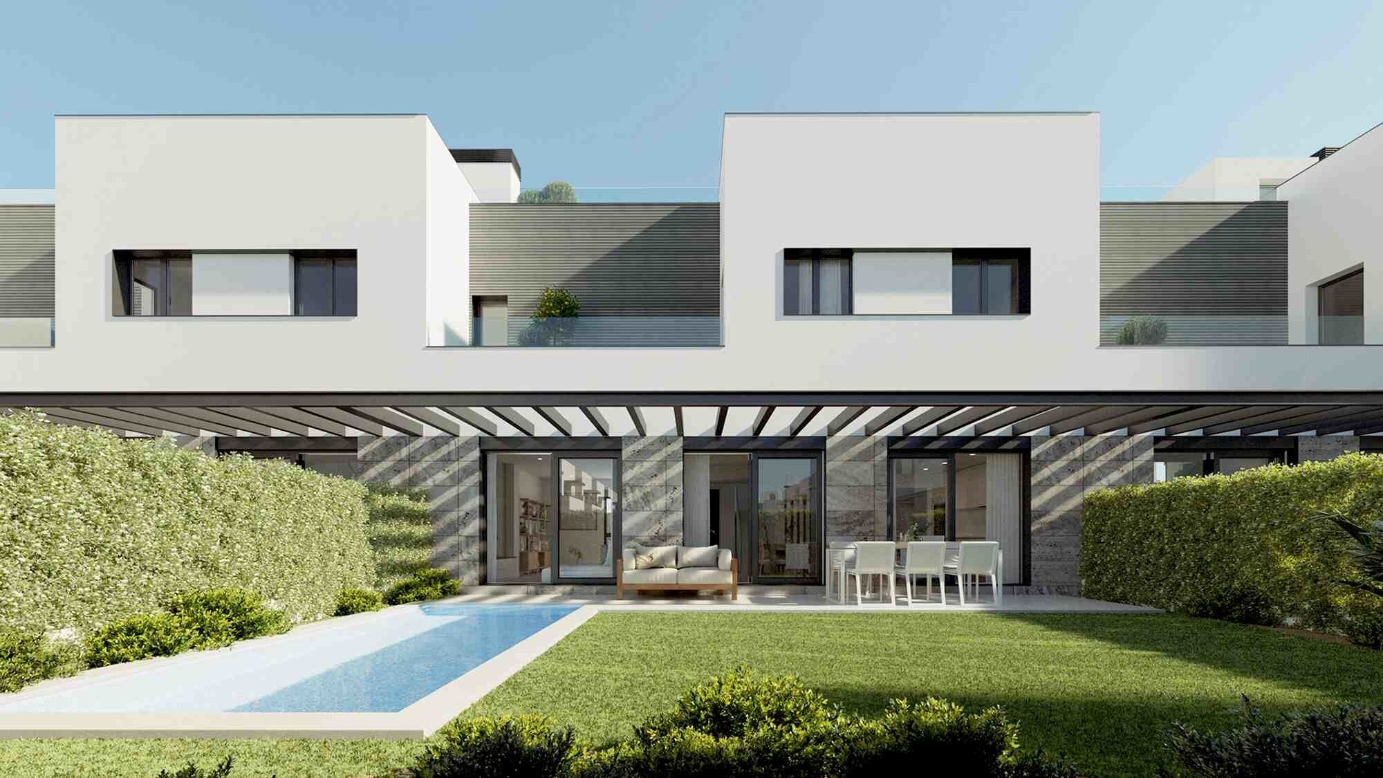 NUEVA CONSTRUCCIÓN (en construcción): Moderno adosado con piscina privada