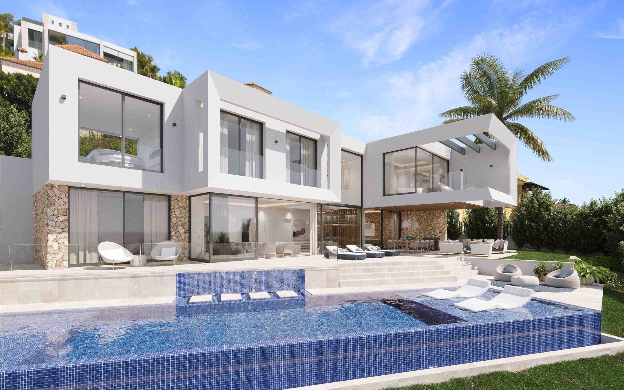 NEW CONSTRUCTION (under construction): Modern luxury villa with dream sea view