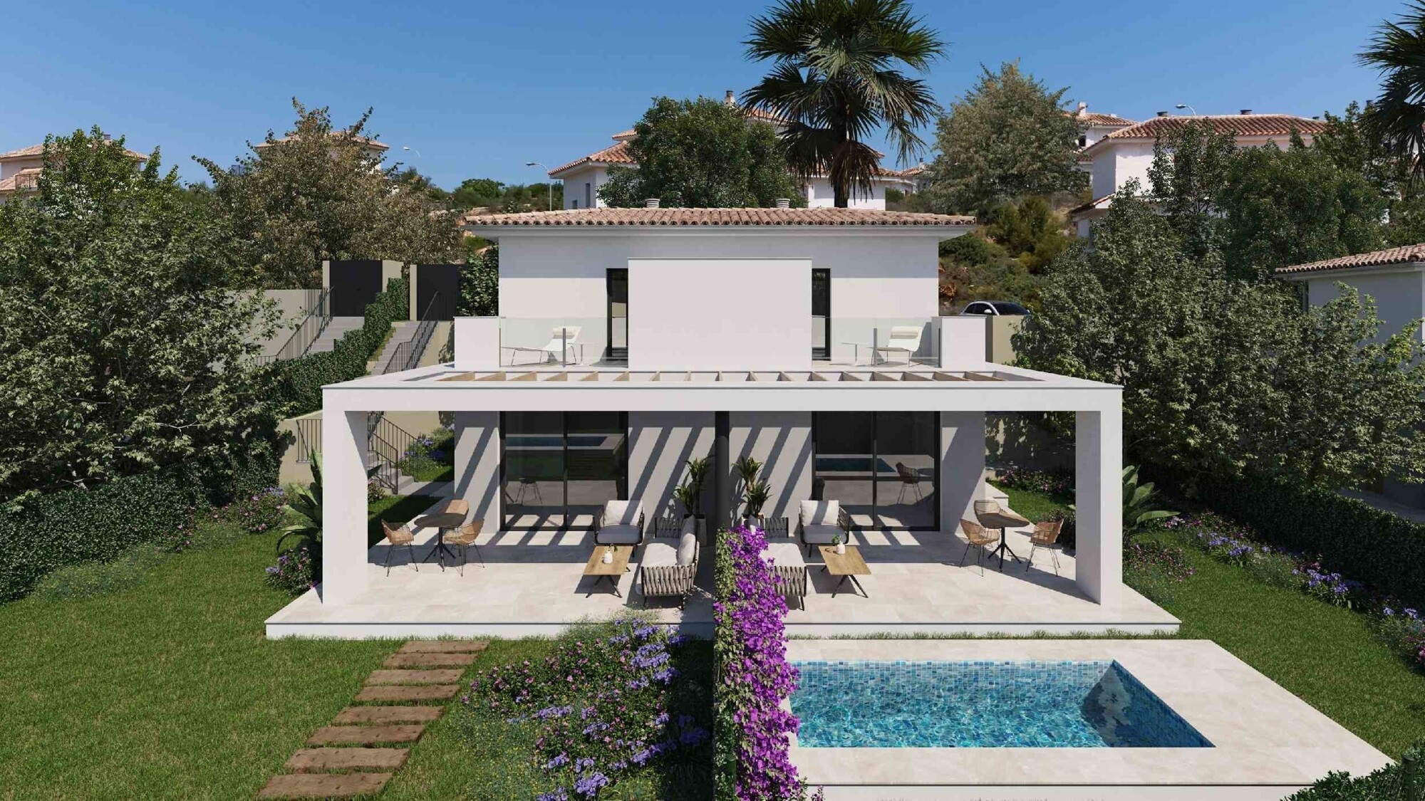 NEW BUILD: Detached villa with large garden