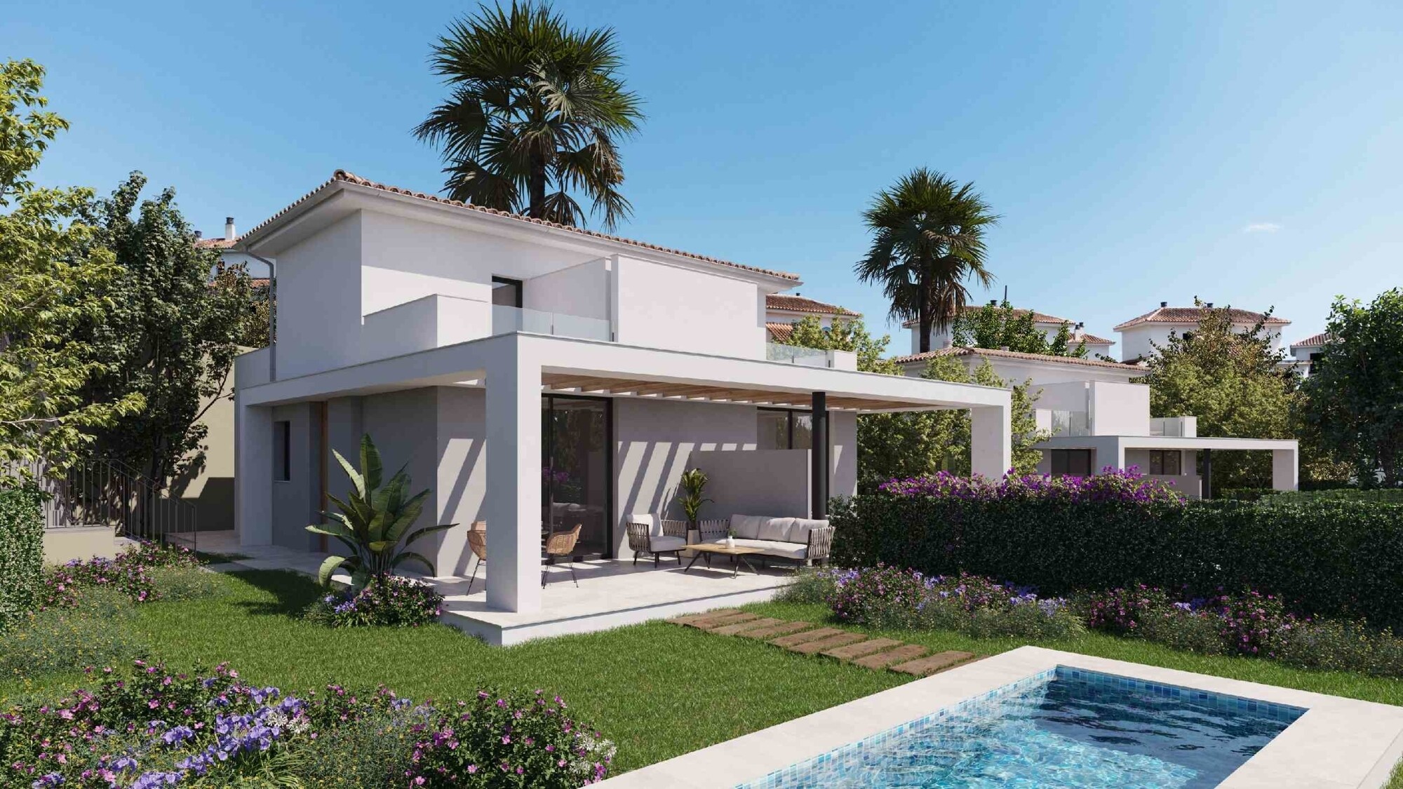 NEW BUILD: Detached villa with large garden