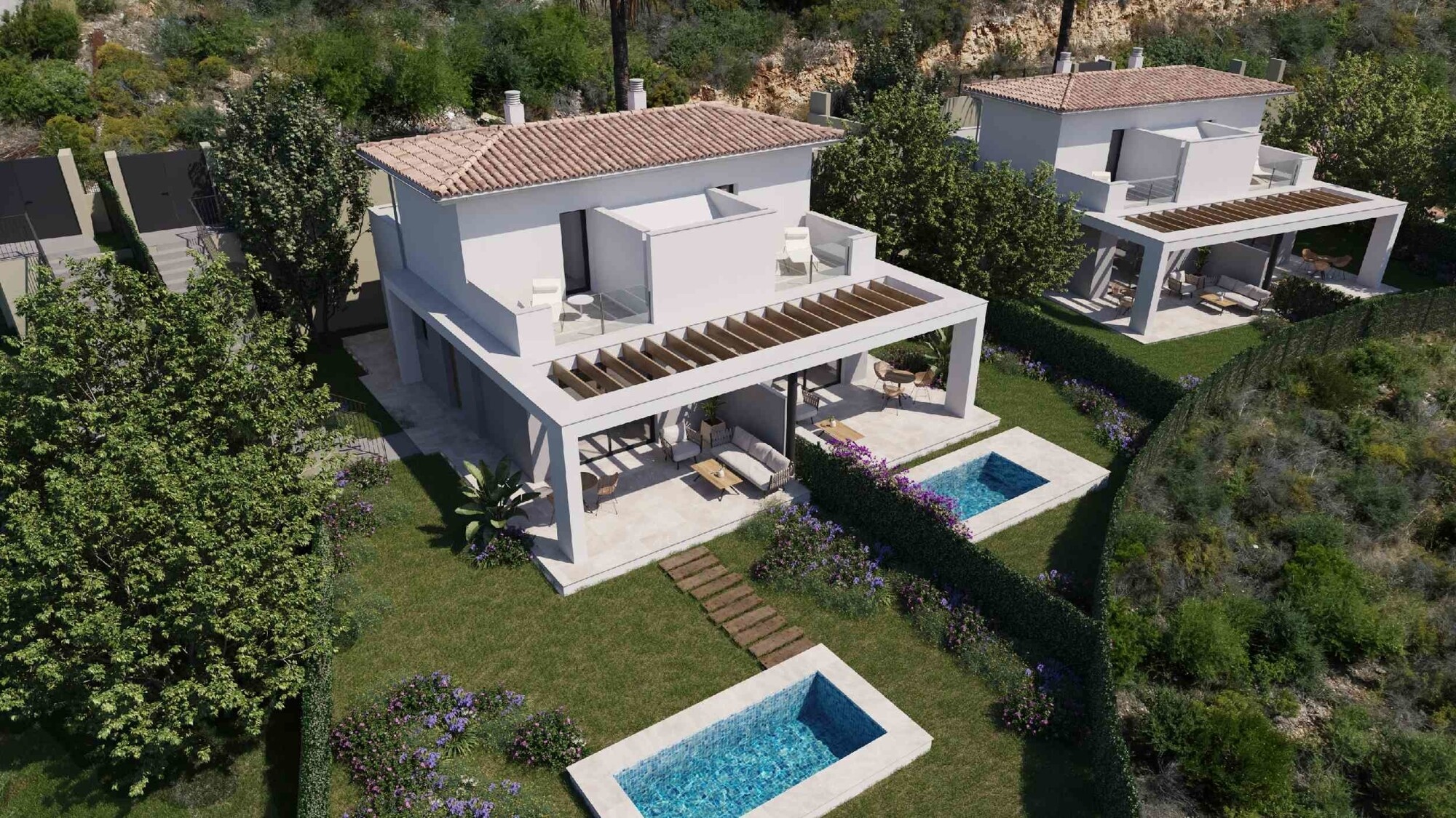 NEW BUILD: Detached villa with large garden