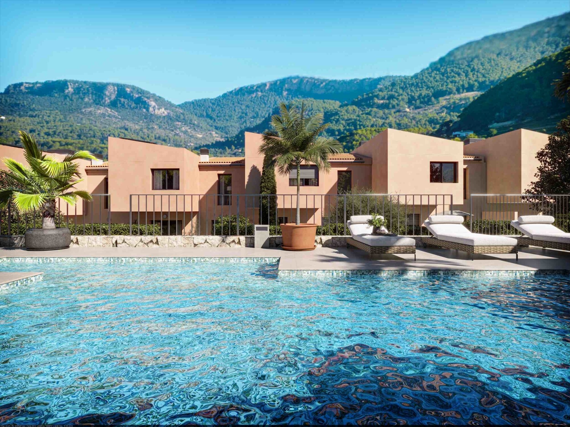 NEW BUILD (under construction): Corner terraced house with three terraces and garden