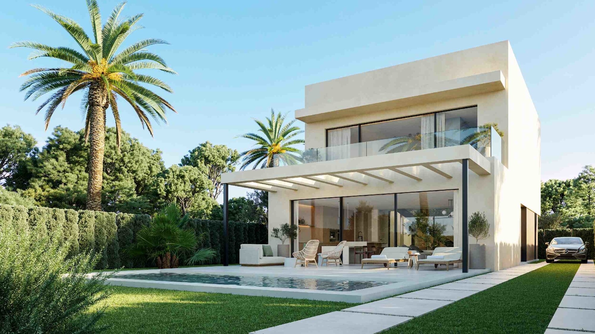 NUEVA CONSTRUCCIÓN (en construcción): Villa moderna a poca distancia del puerto y la playa