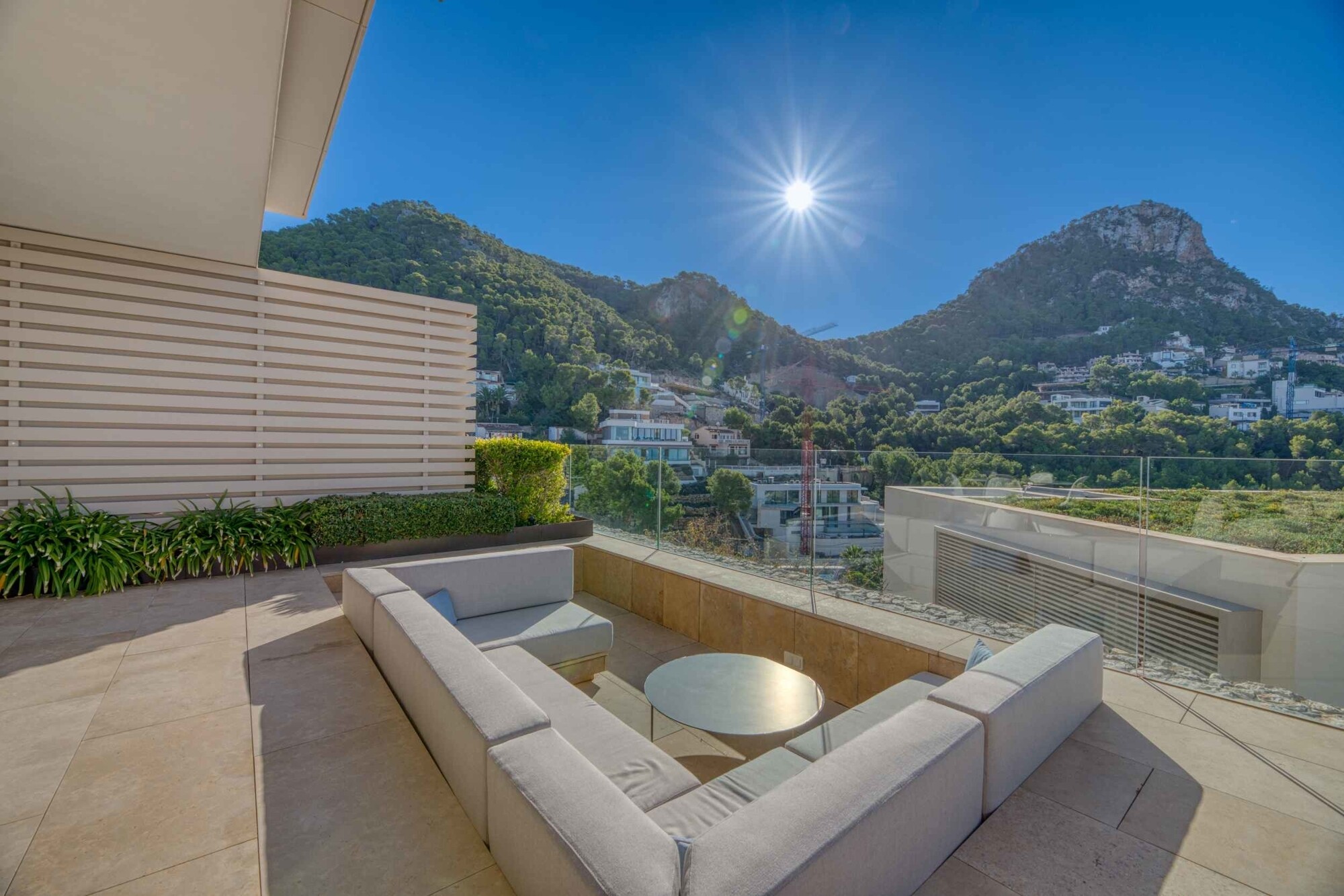 Modern villa with private pool in luxury residence