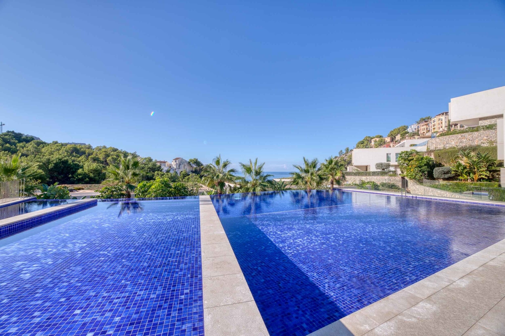 Modern villa with private pool in luxury residence