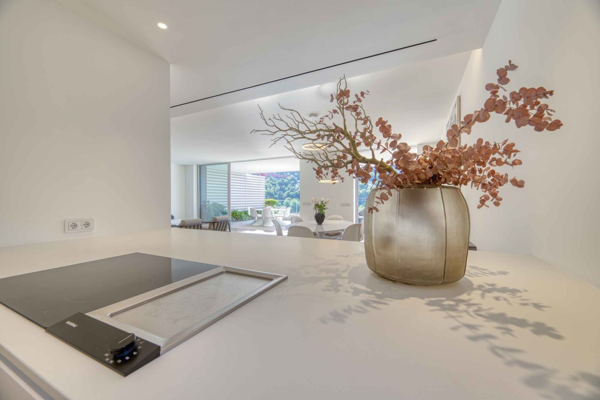 Modern villa with private pool in luxury residence