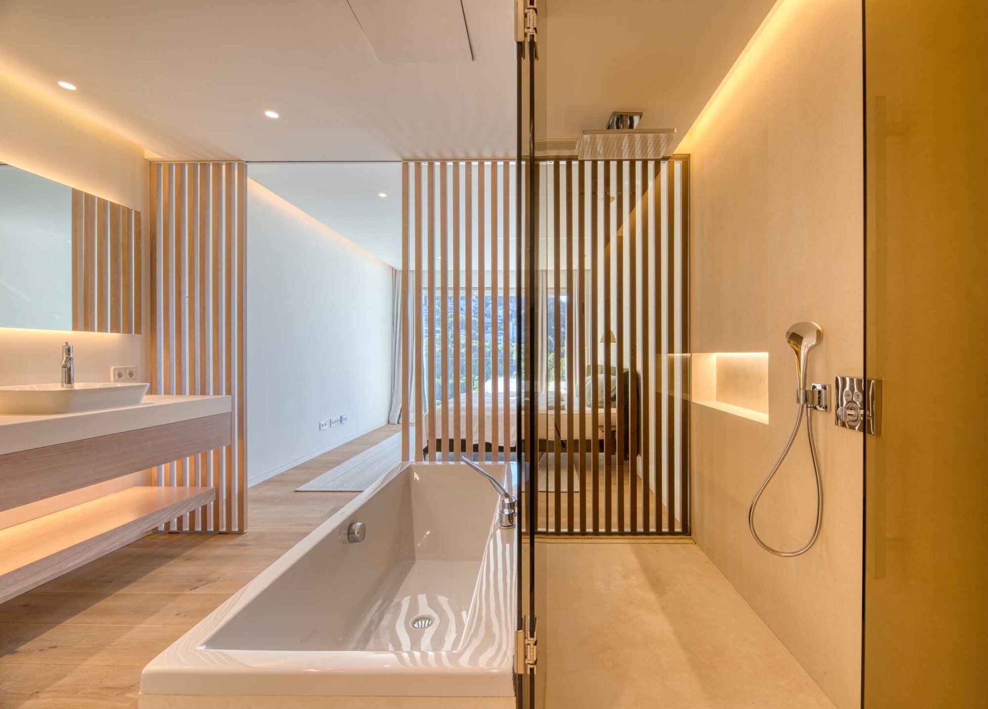 Modern villa with private pool in luxury residence