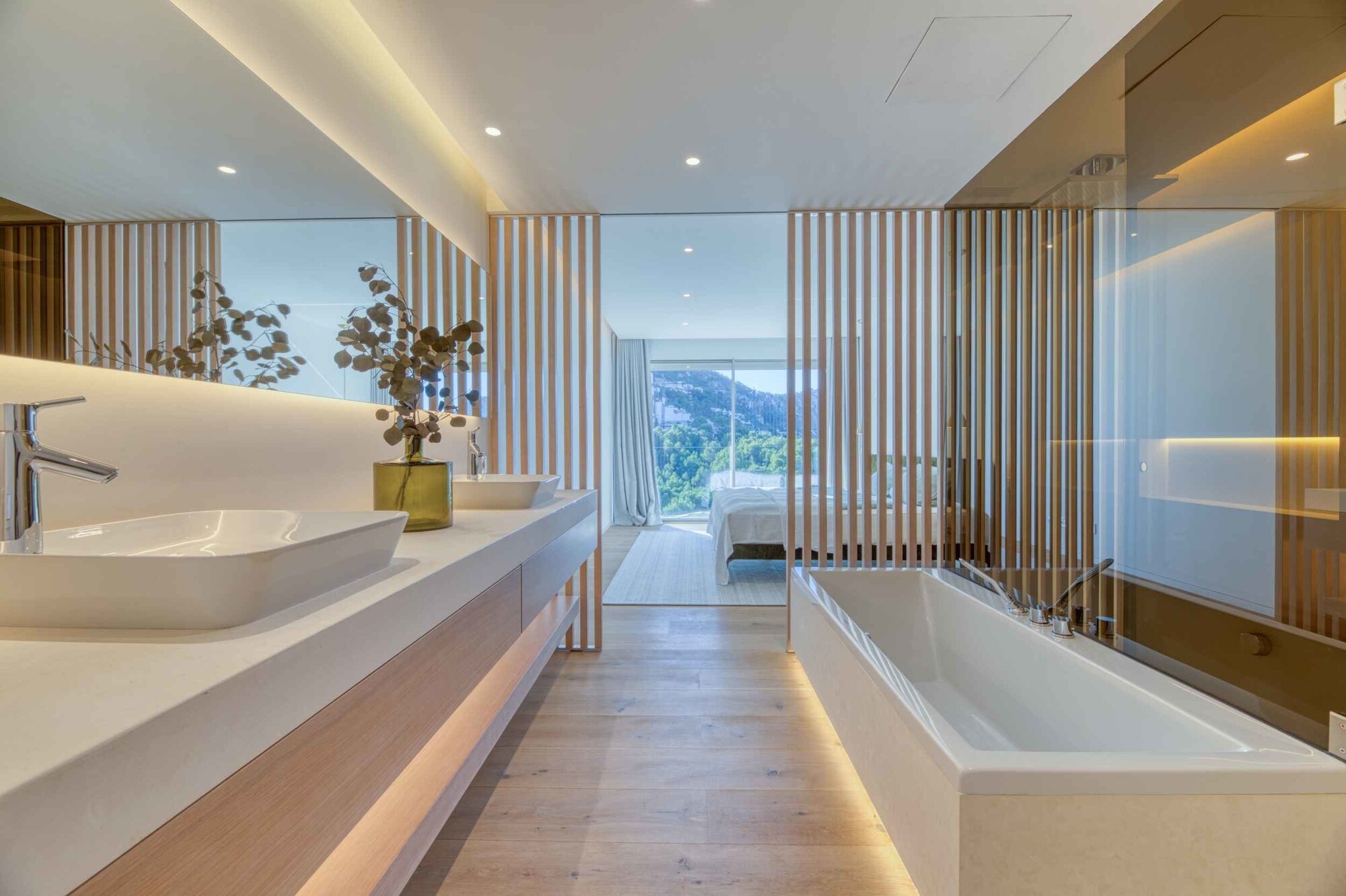 Modern villa with private pool in luxury residence
