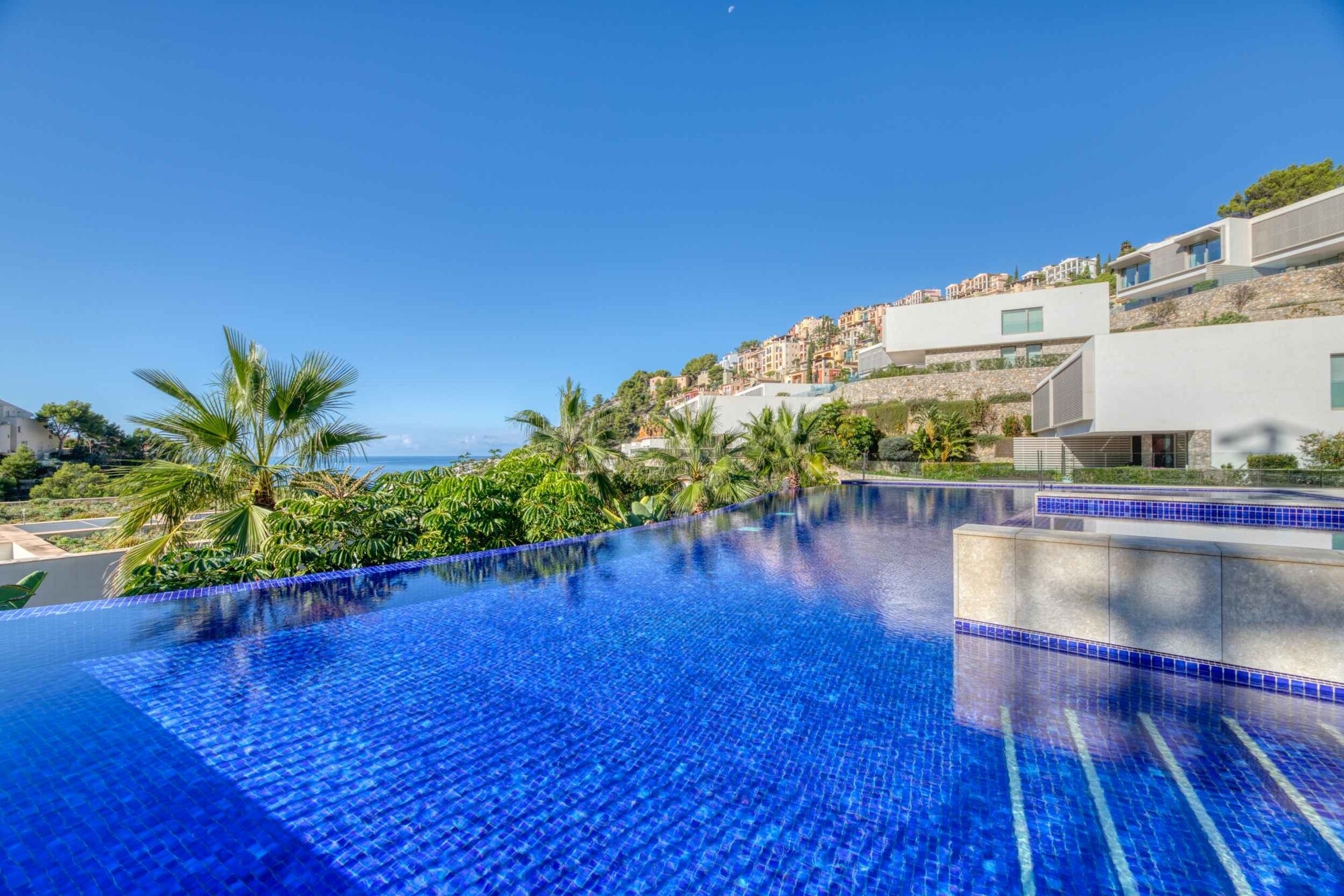 Modern villa with private pool in luxury residence
