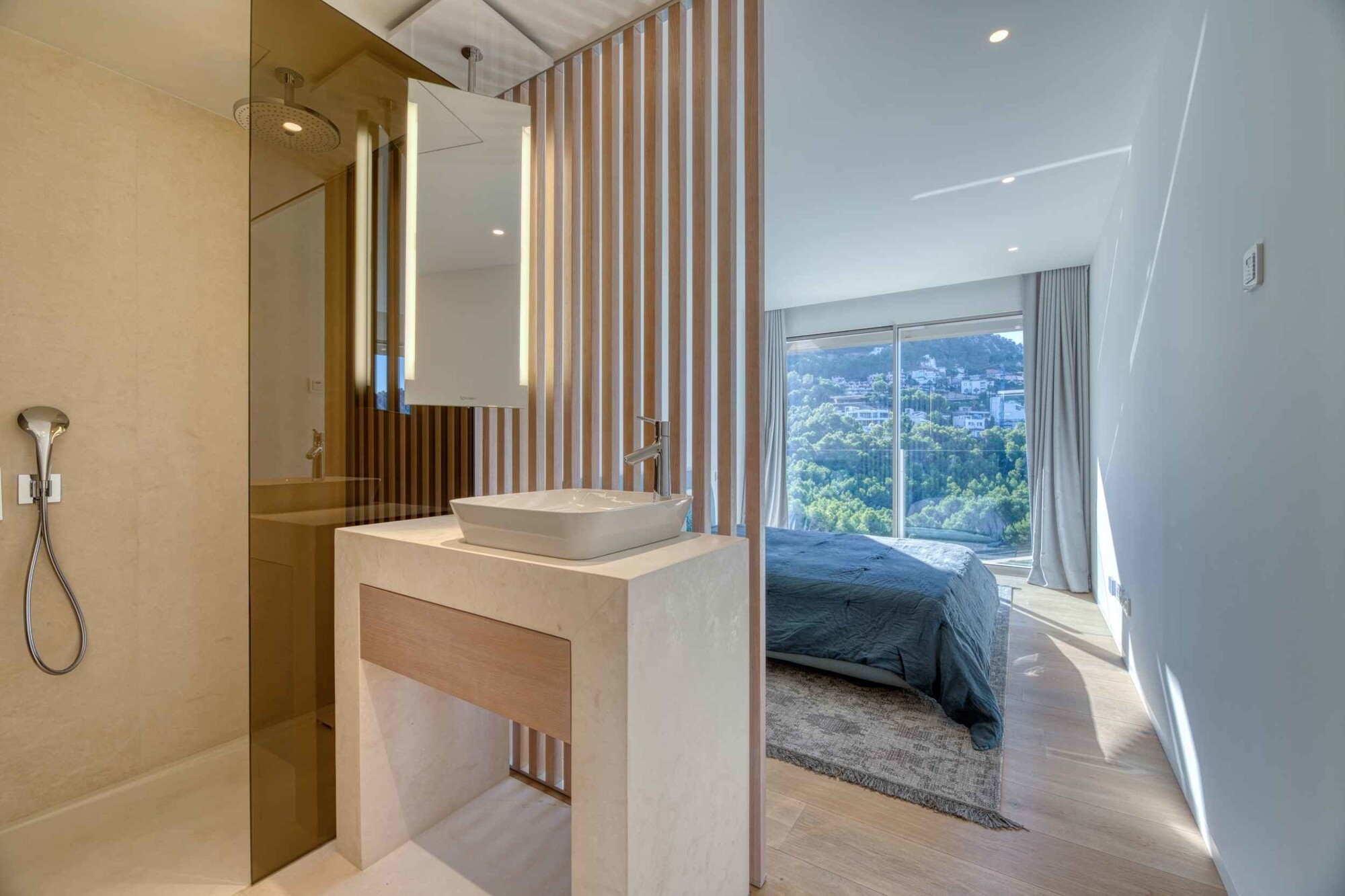 Modern villa with private pool in luxury residence