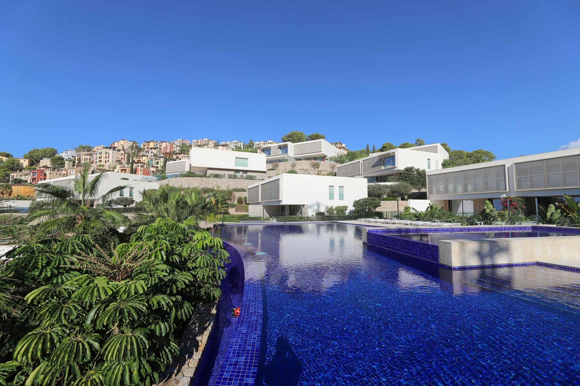 Modern villa with private pool in luxury residence