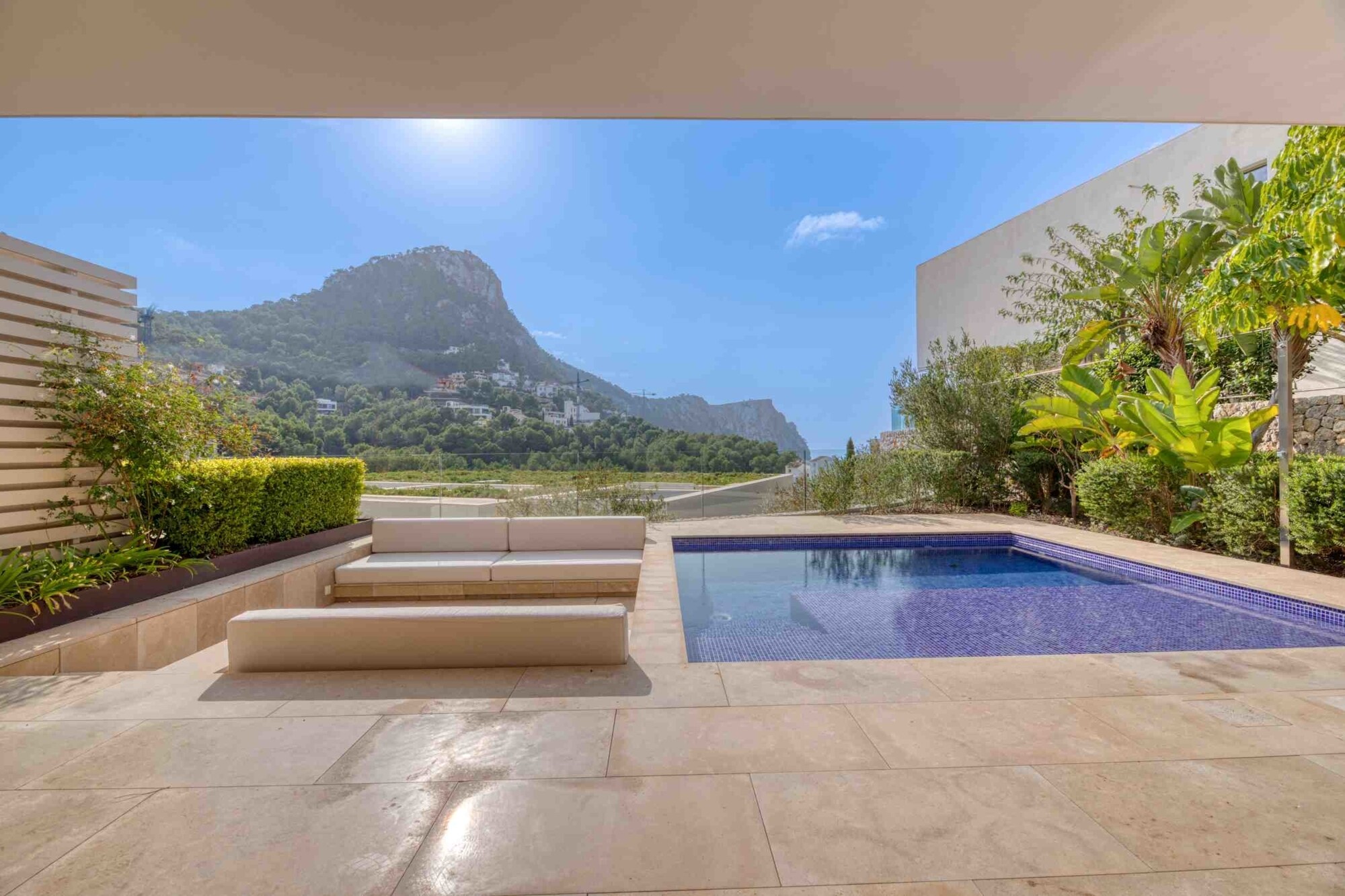 Modern villa with private pool in luxury residence