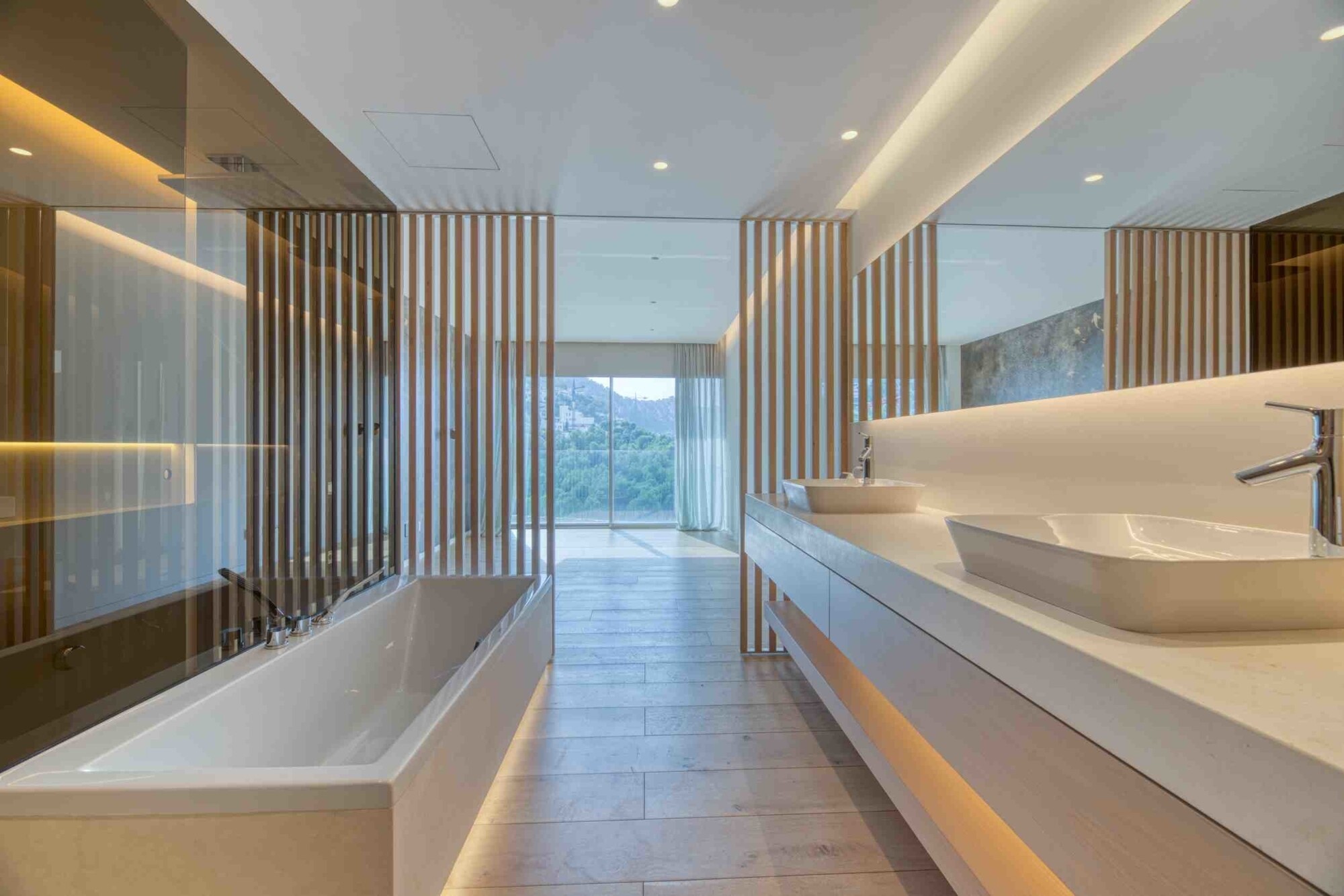 Modern villa with private pool in luxury residence