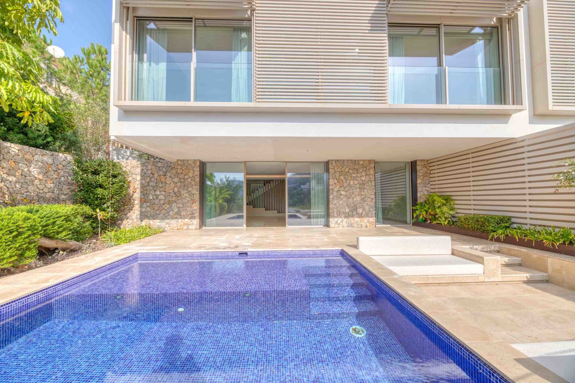 Modern villa with private pool in luxury residence