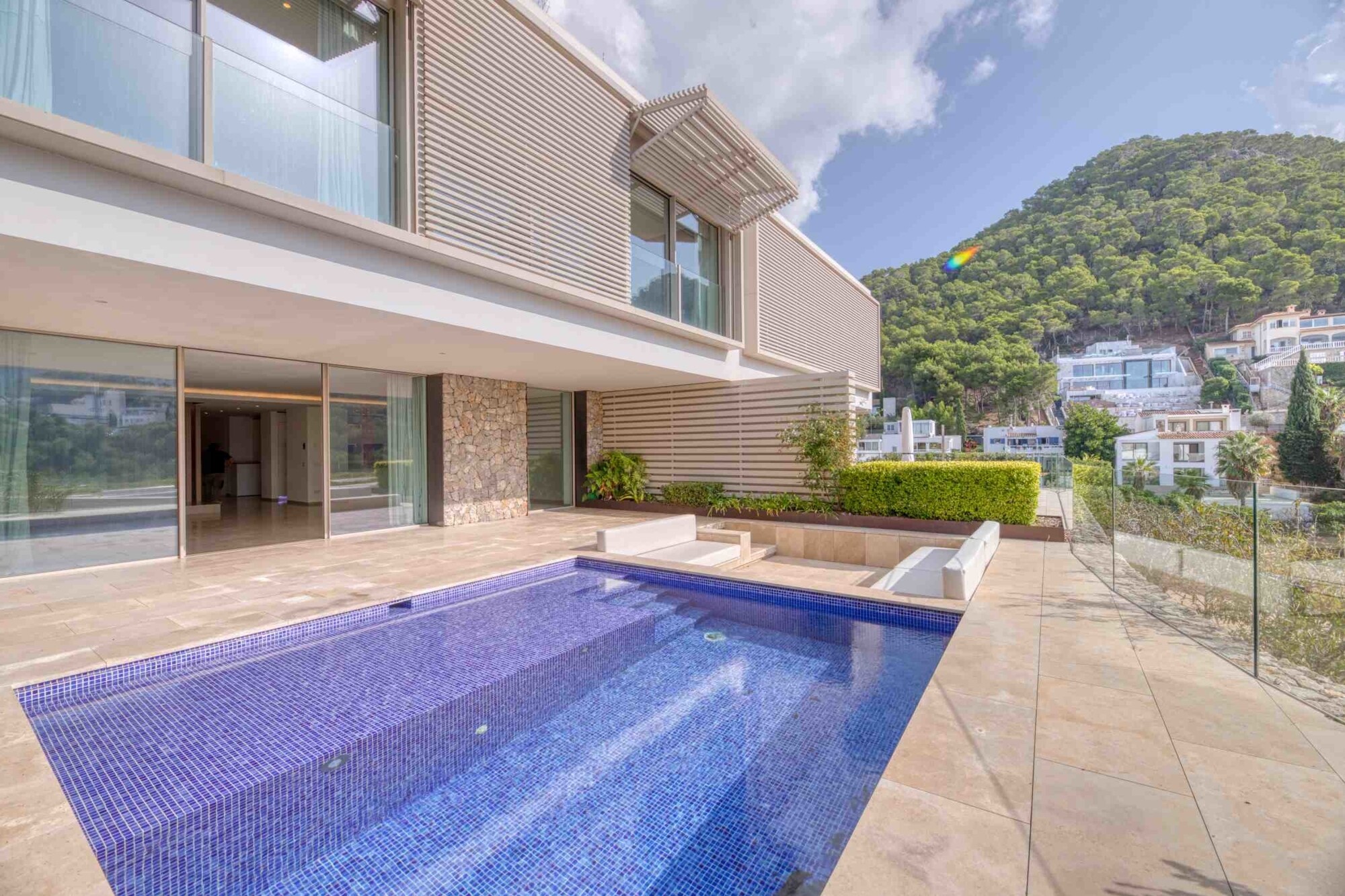 Modern villa with private pool in luxury residence