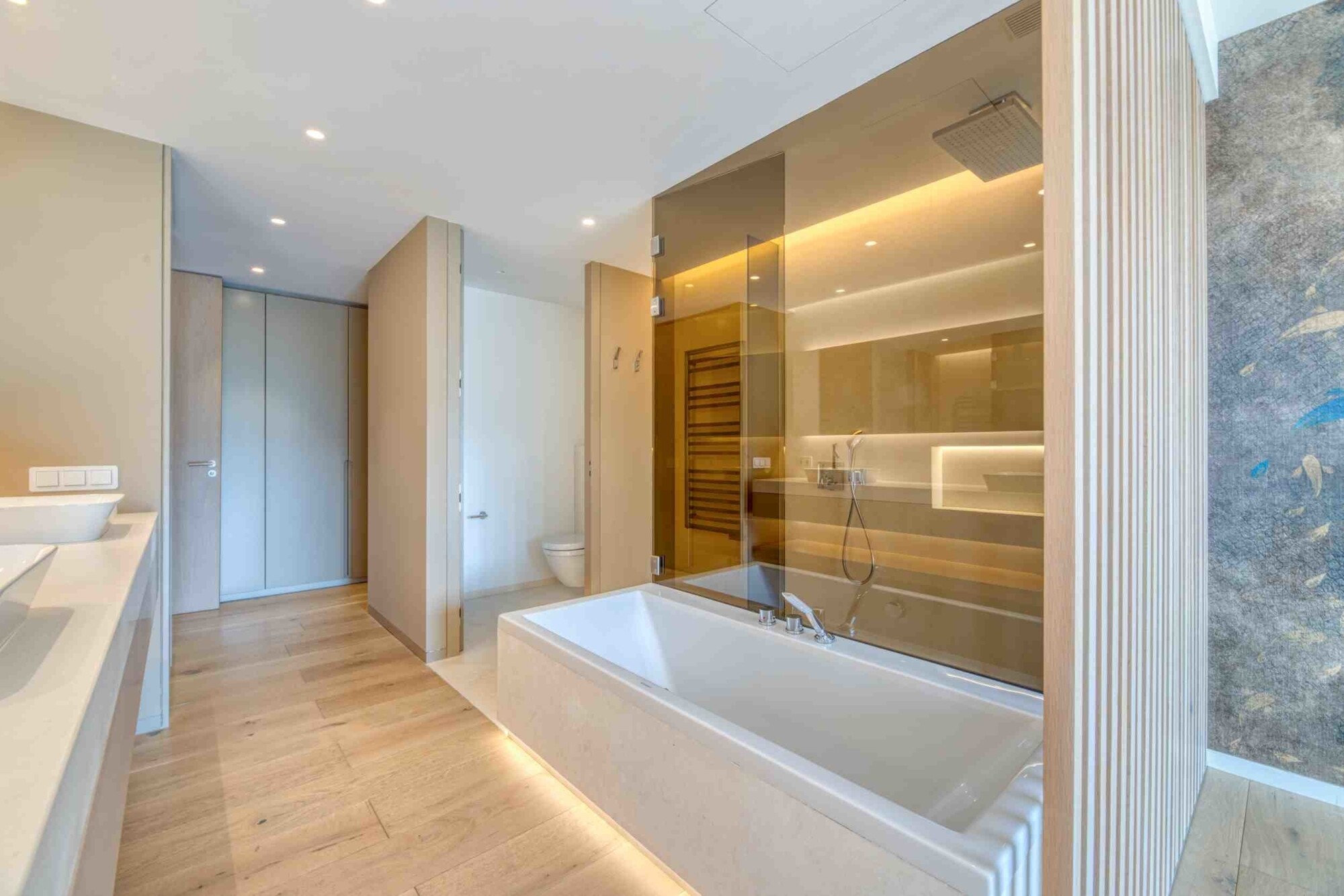 Modern villa with private pool in luxury residence