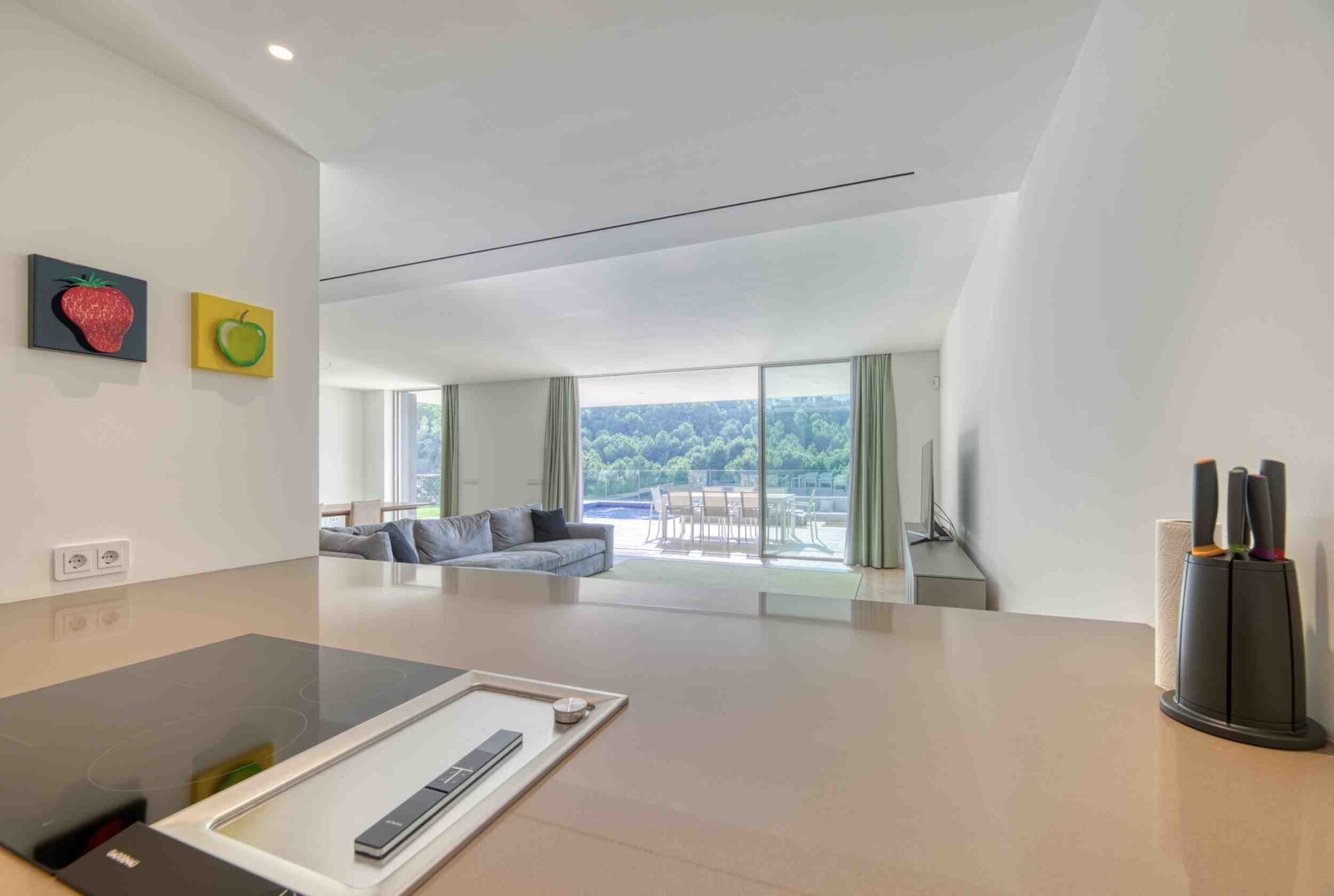 Modern villa with private pool in luxury residence