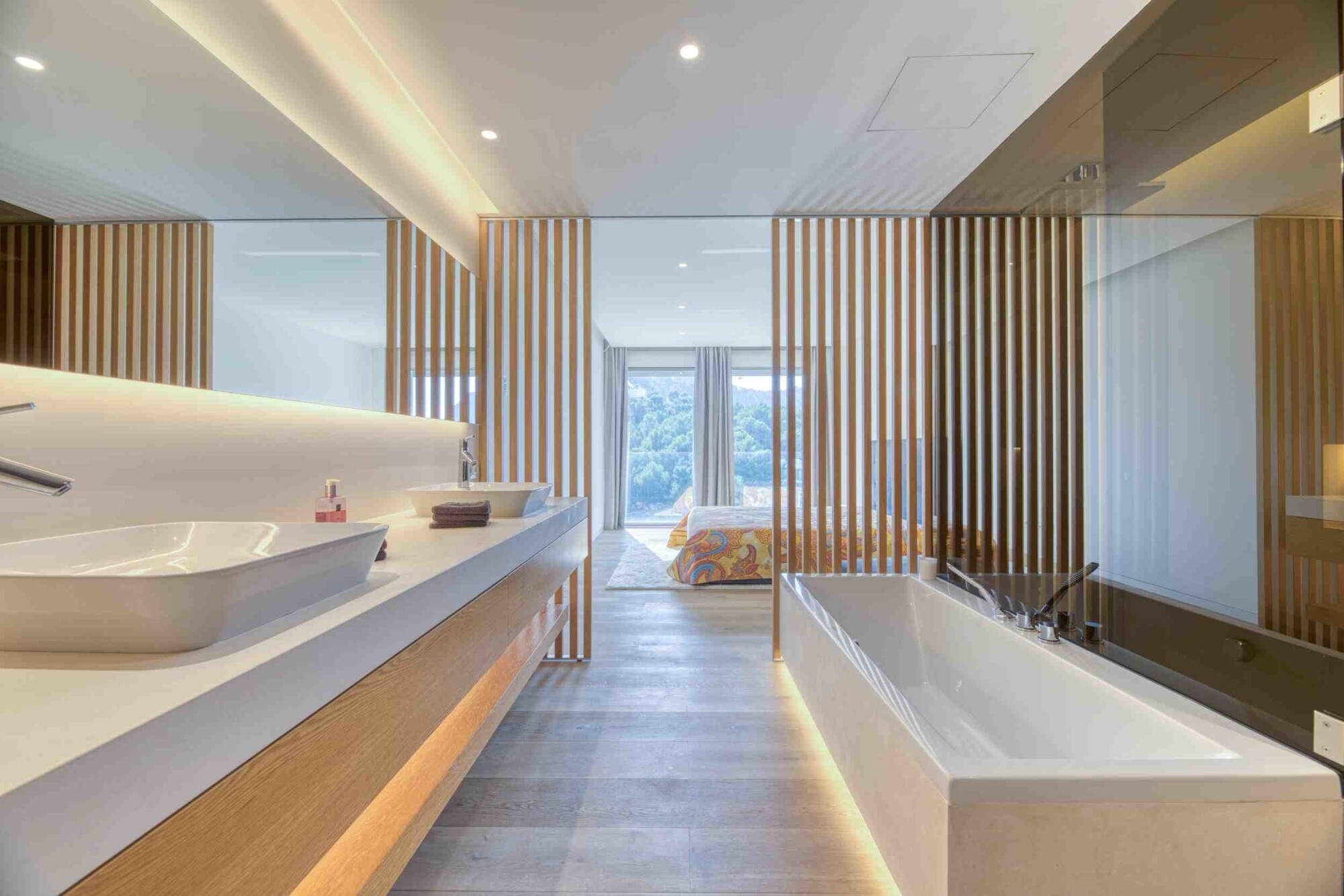 Modern villa with private pool in luxury residence