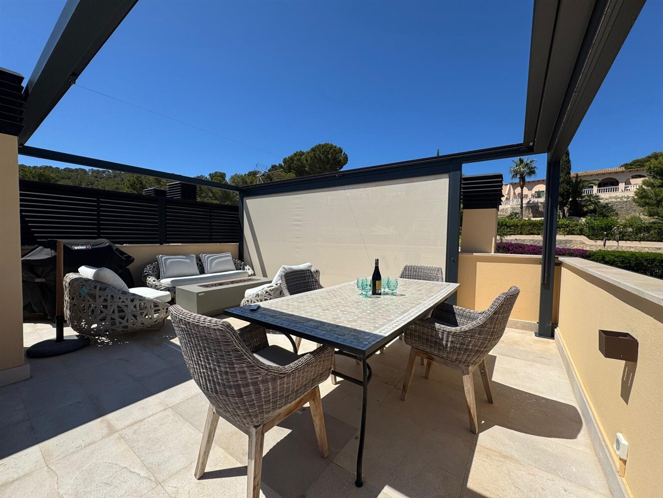 Modern penthouse apartment with large roof terrace