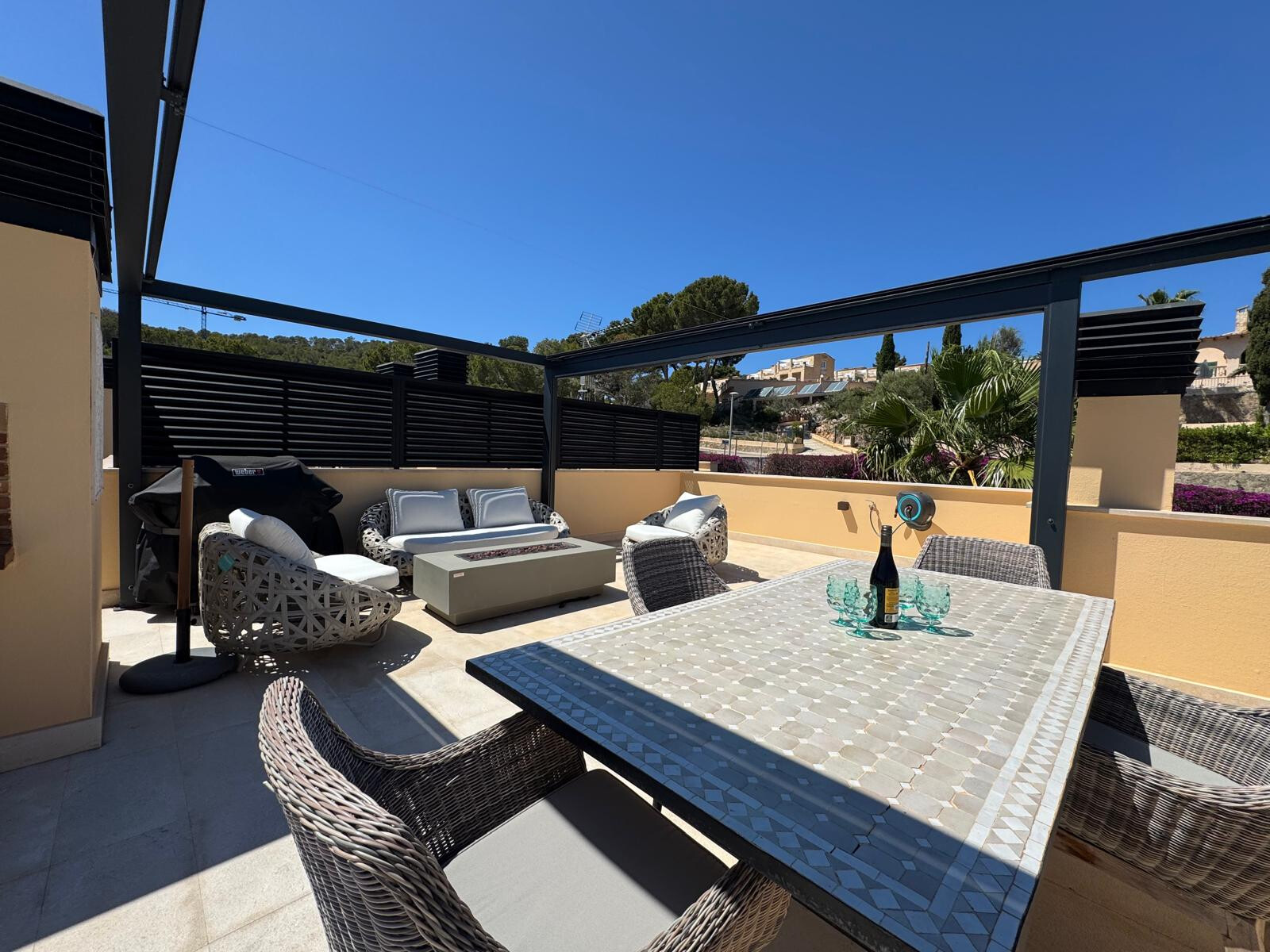Modern penthouse apartment with large roof terrace