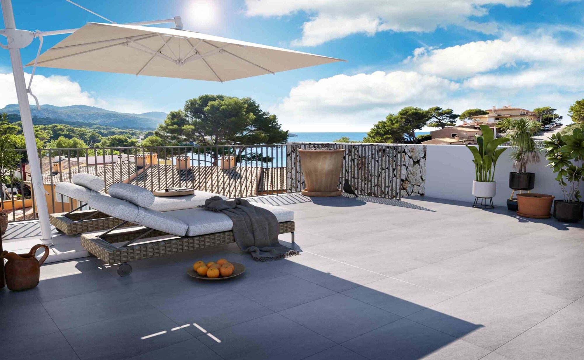 Neubau (im Bau): Apartment mit Garten und Dachterrasse