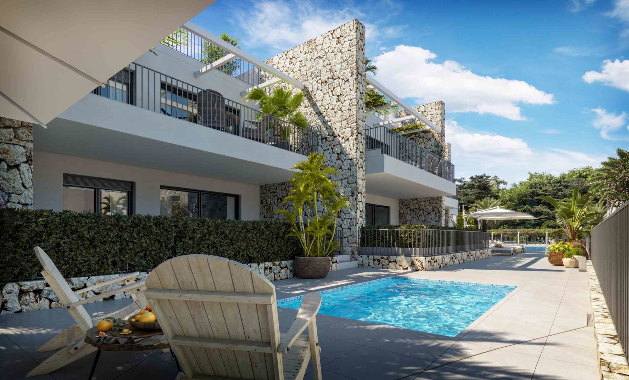 Neubau (im Bau): Apartment mit Garten und Dachterrasse