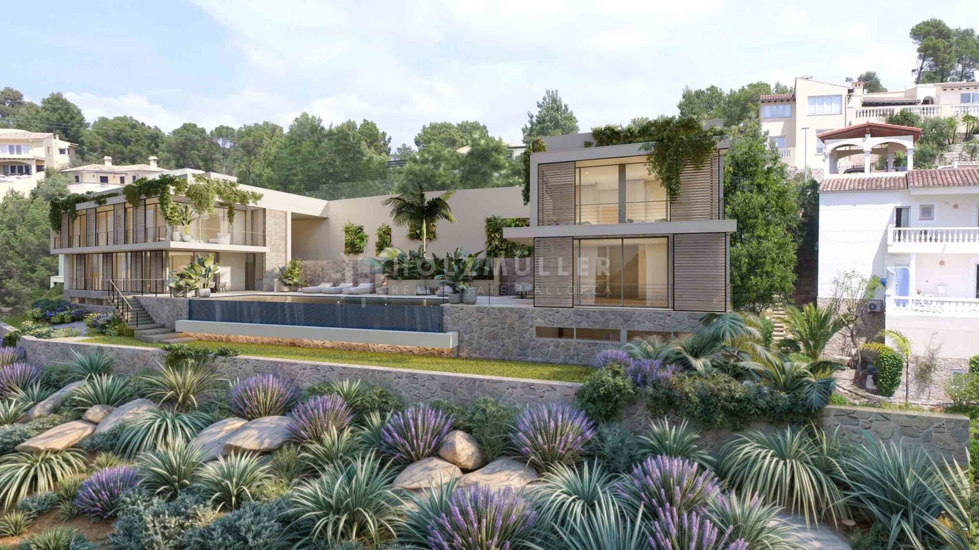 Baugrundstück inklusive Lizenz für eine Villa mit Gästehaus