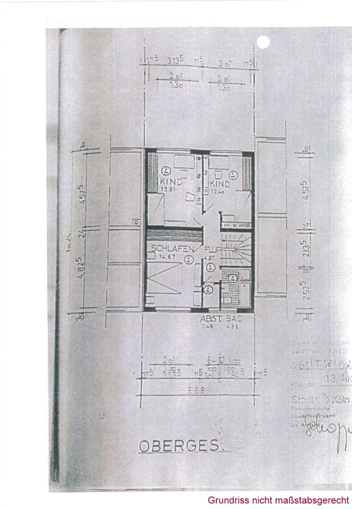 Grundriss Obergeschoss