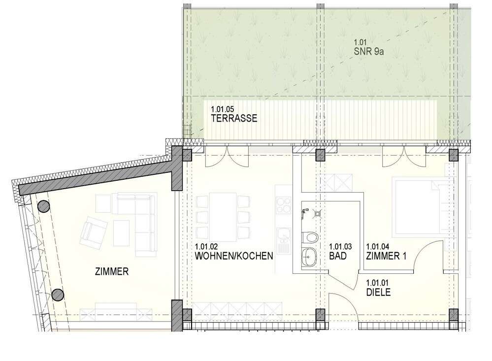 Grundriss FM 1. OG - WNG 4