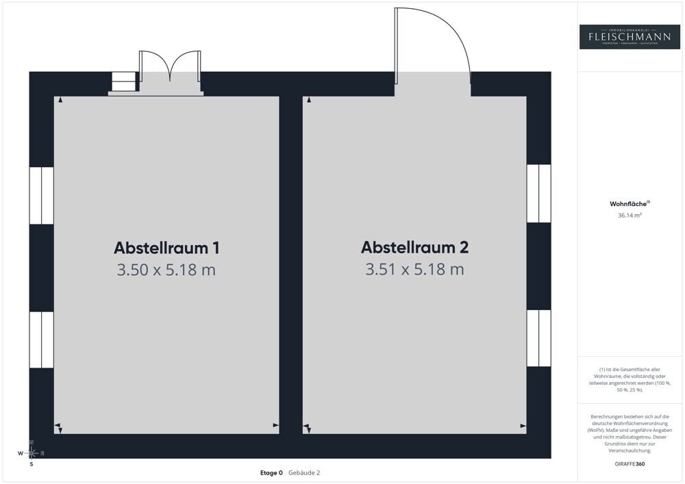 Grundriss Nebengelass