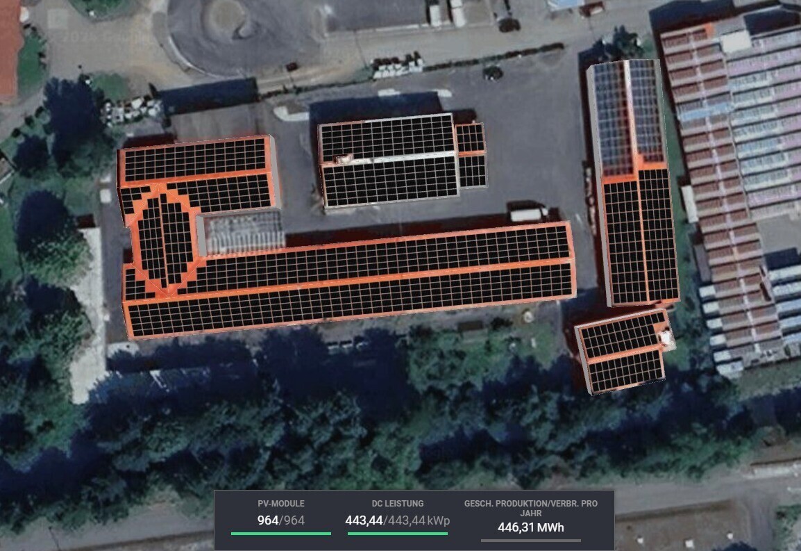 Dachfläche mit PV