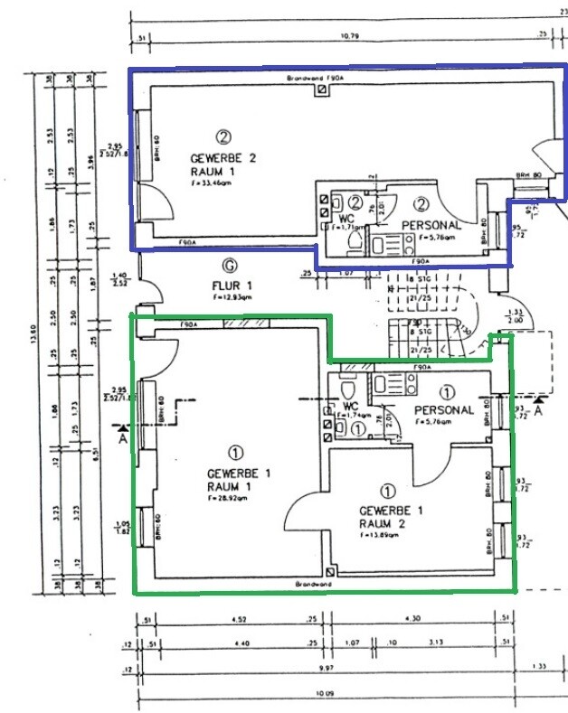 Grundriss WE 1 und WE 2_farbig