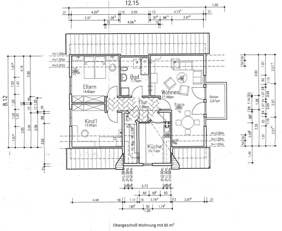 Grundriss Wohnung OG