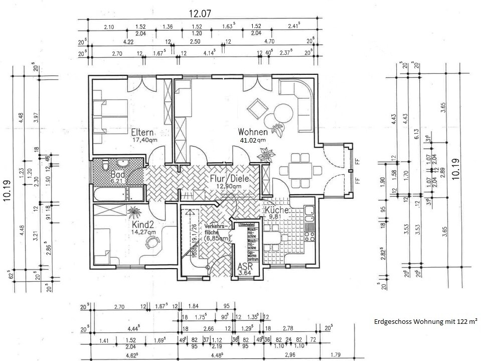 Grundriss Wohnung EG