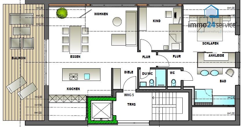Grundriss Wohnung