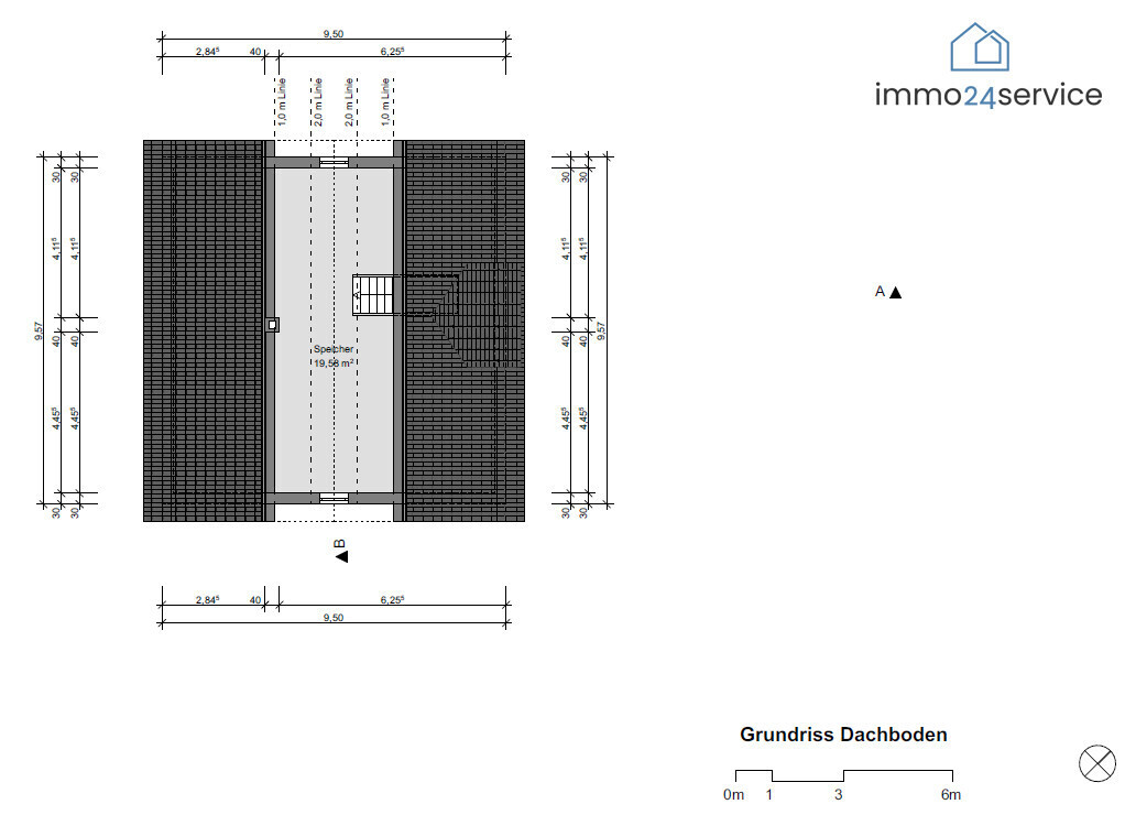 Grundriss Dachboden