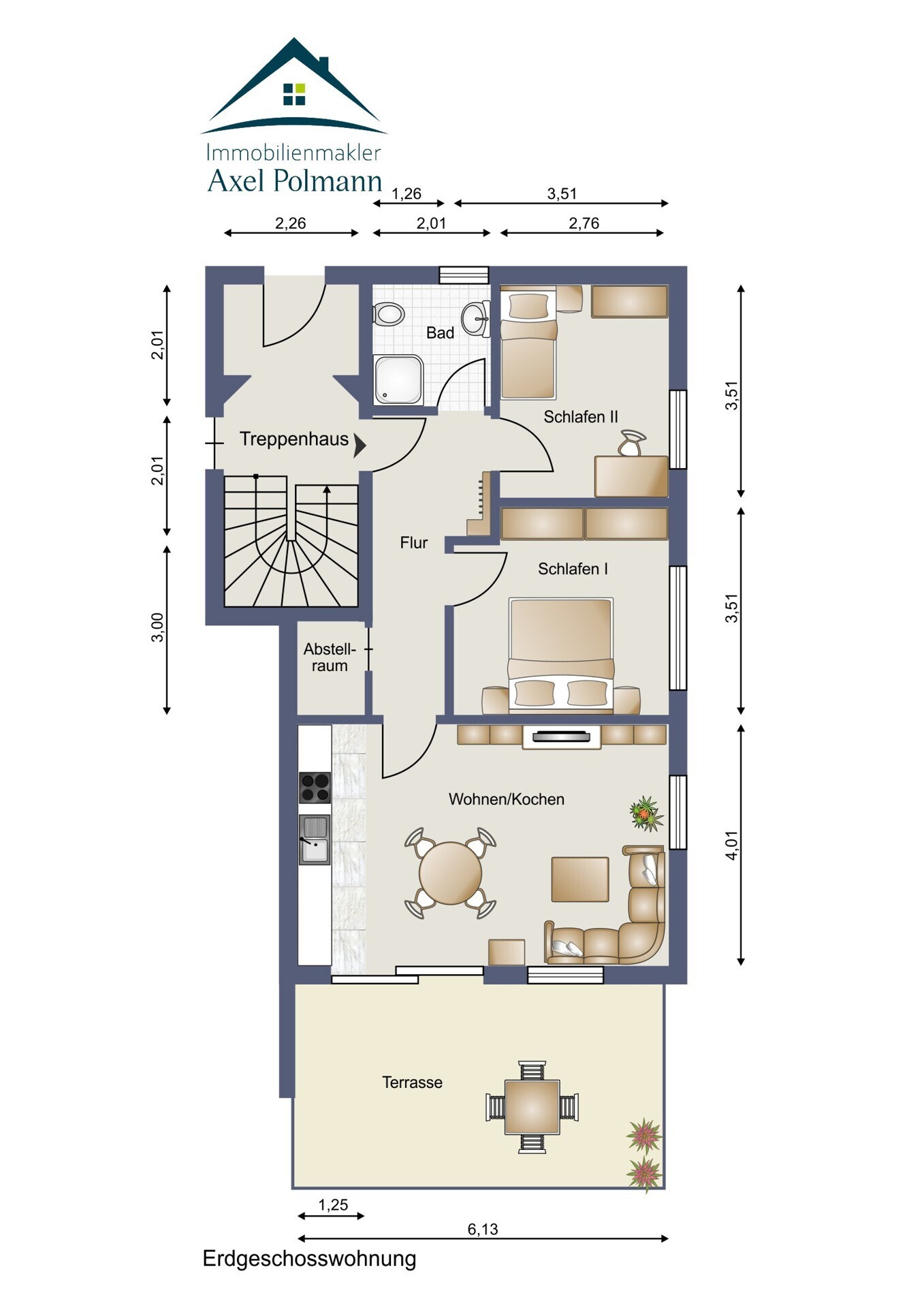 Grundriss Erdgeschosswohnung