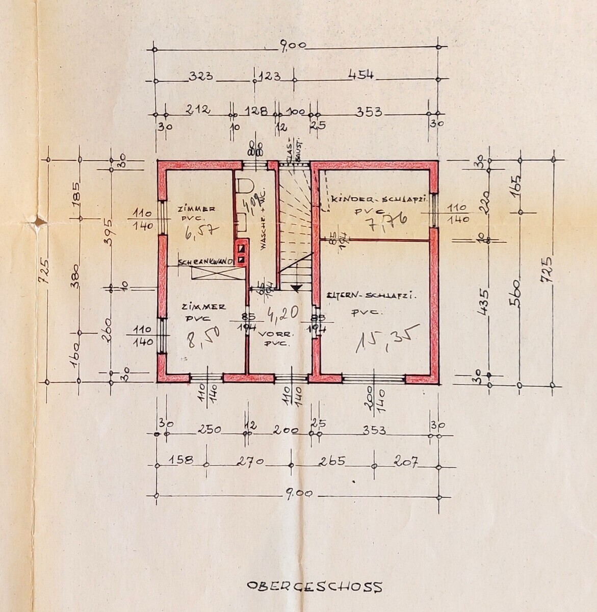 Obergeschoss Plan