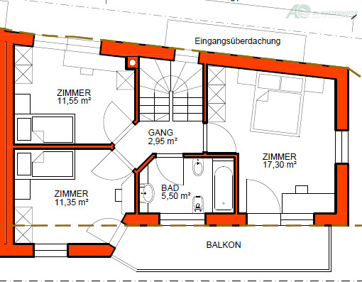 Plan Obergeschoss