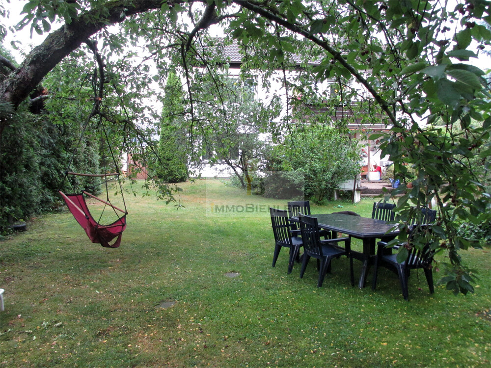Privatgarten mit Kirschbaum