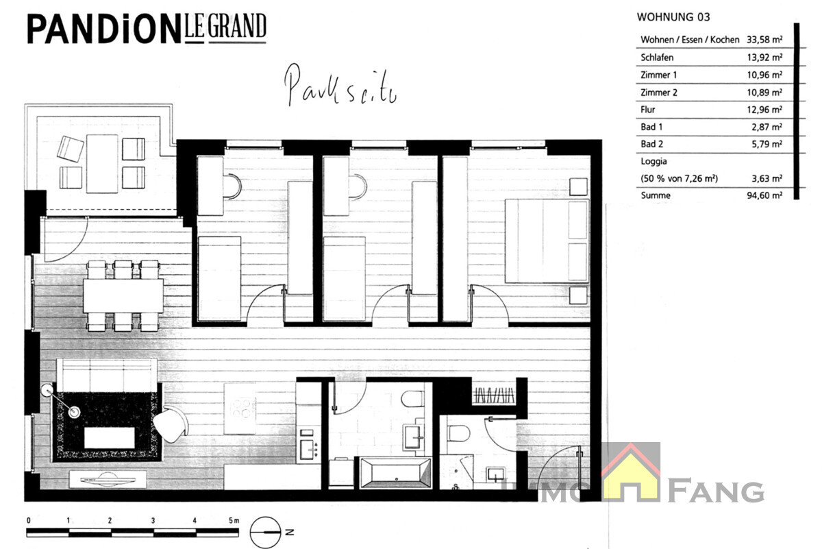 Grundriss Beispiel 4 Zimmer