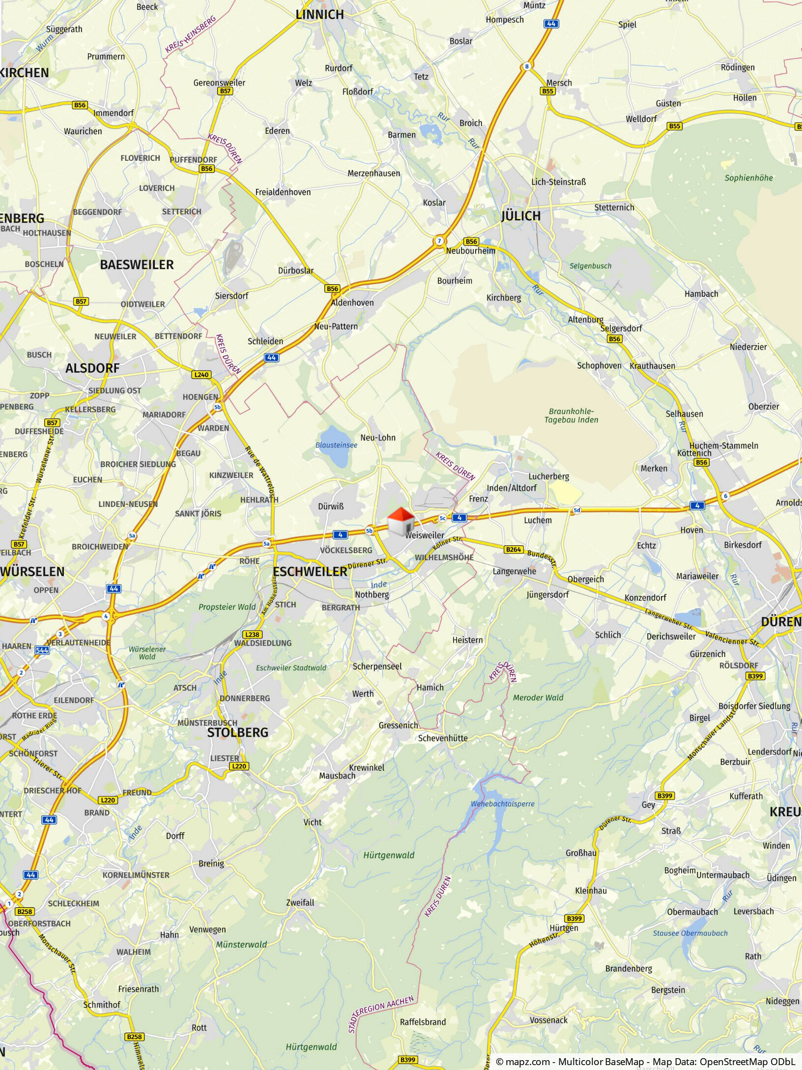 Geolyzer Kartenausschnitt