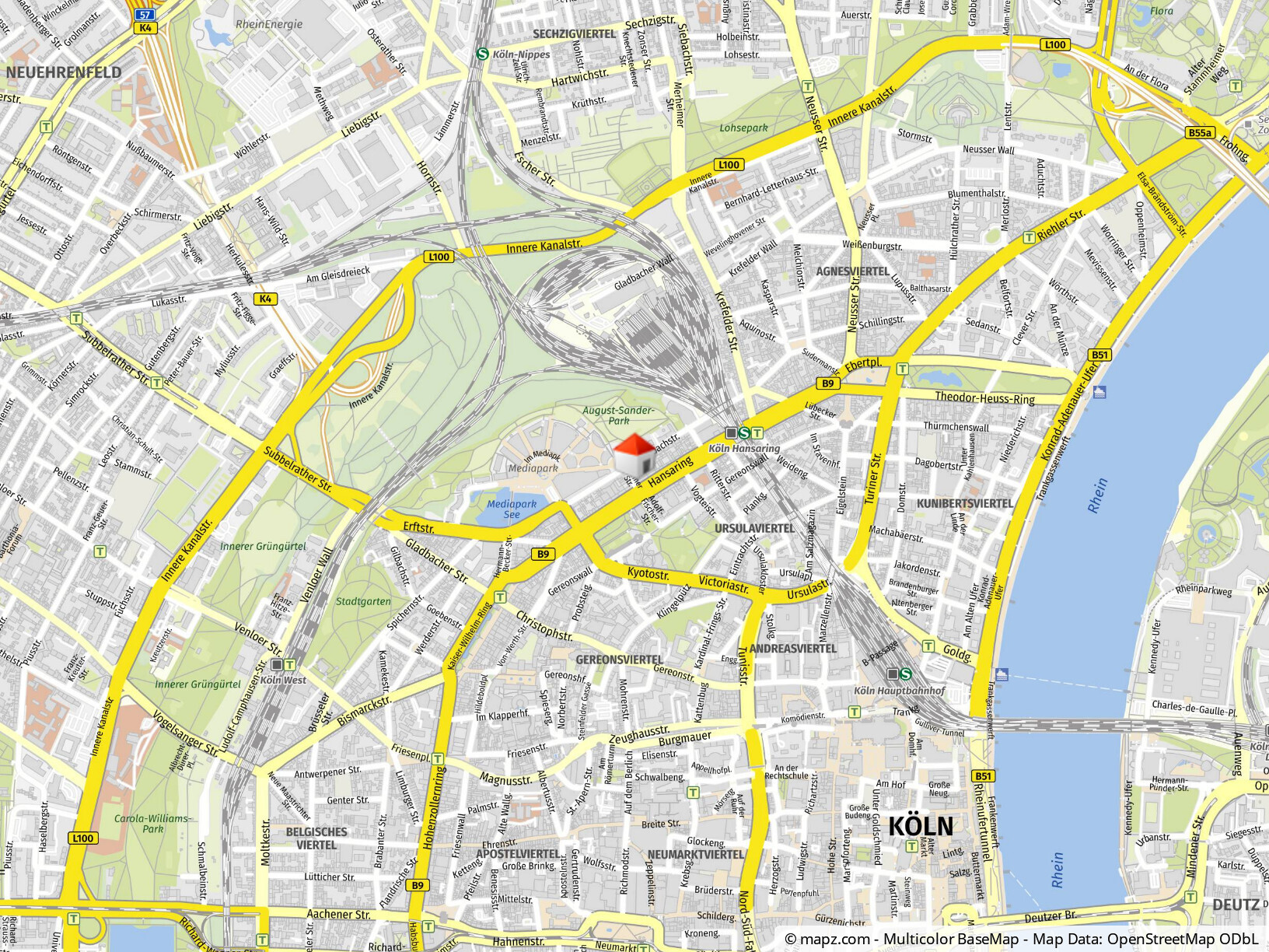 Geolyzer Kartenausschnitt