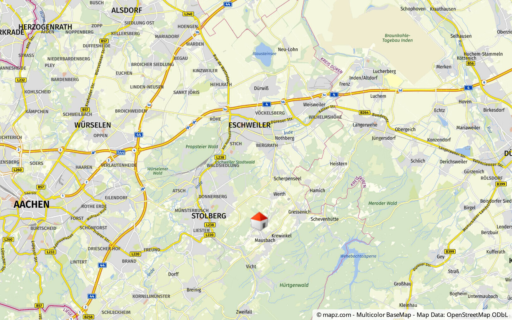 Geolyzer Kartenausschnitt