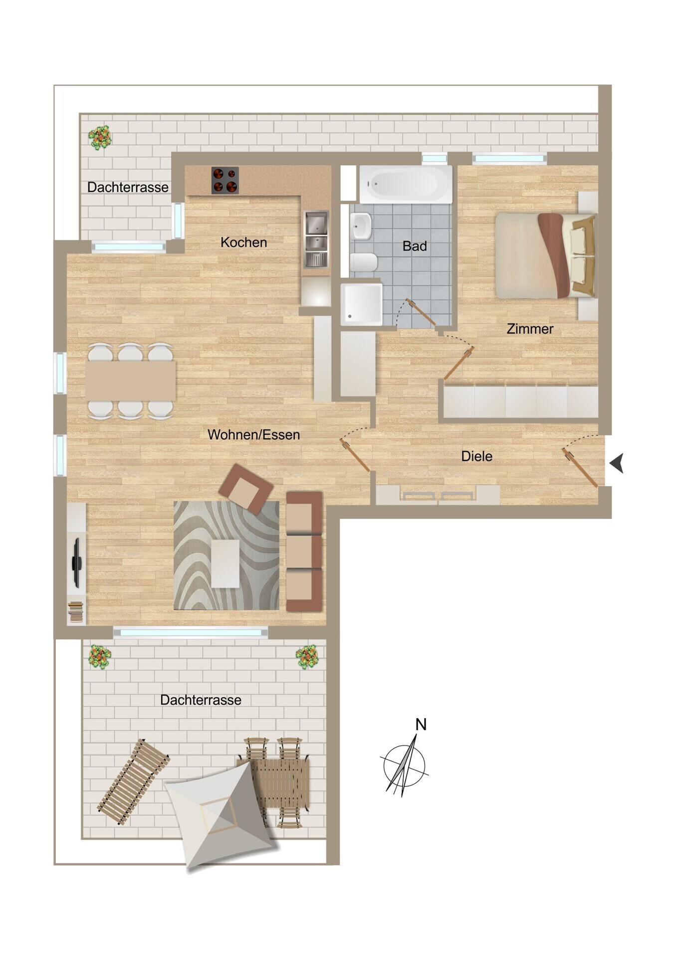 Grundriss Penthouse