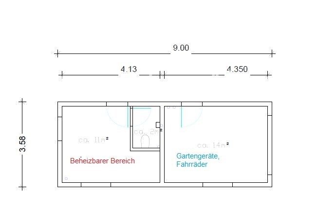 Grundriss Nebengebäude - 