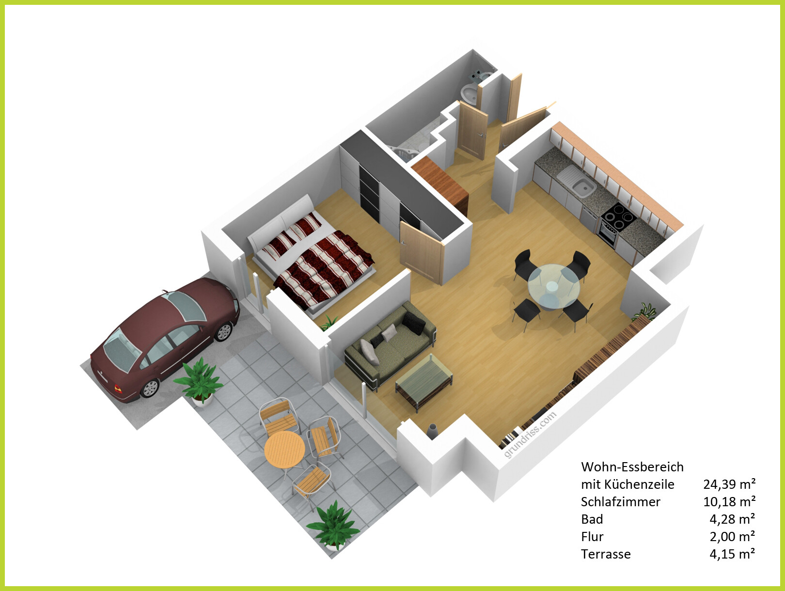 Grundriss Seitenansicht W 18076