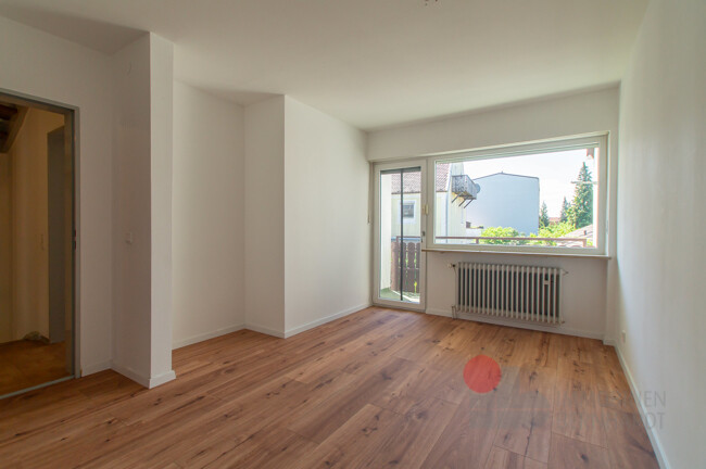 Schlafzimmer mit Balkon Richtung Norden