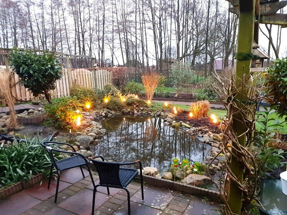 Abendromantik Ansicht Garten