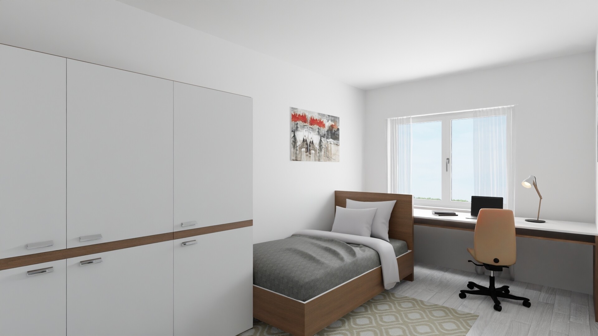 Arbeits-Kinderzimmer Illustration 